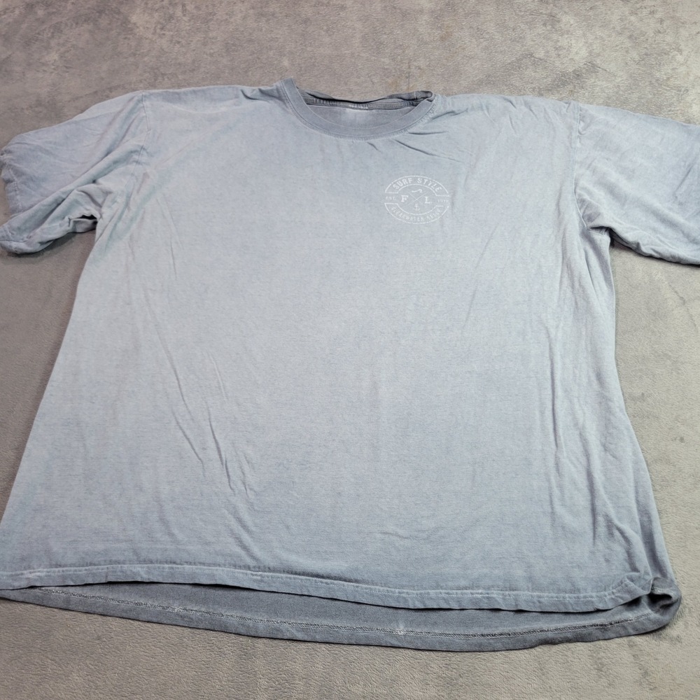 Surf Style Clearwater Beach FL‎ Mens Graphic T-Shirt Faded Blue Short Sleeve XL
